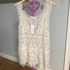 Cream Colored, Delicate Lace Top